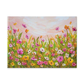 Blush Meadow Canvas Print Blush Meadow Canvas Print wall art product Olga Tkachyk