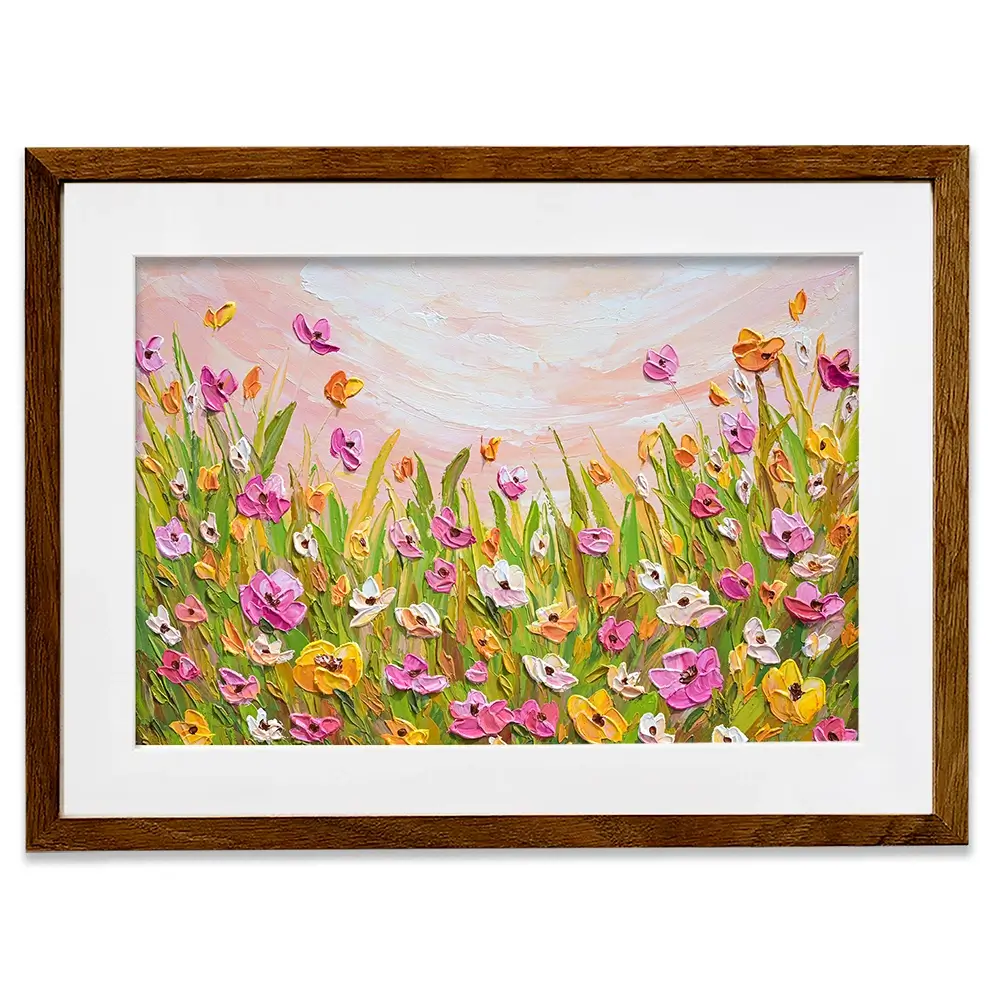 Blush Meadow Framed Art Print Blush Meadow Framed Art Print wall art product Olga Tkachyk