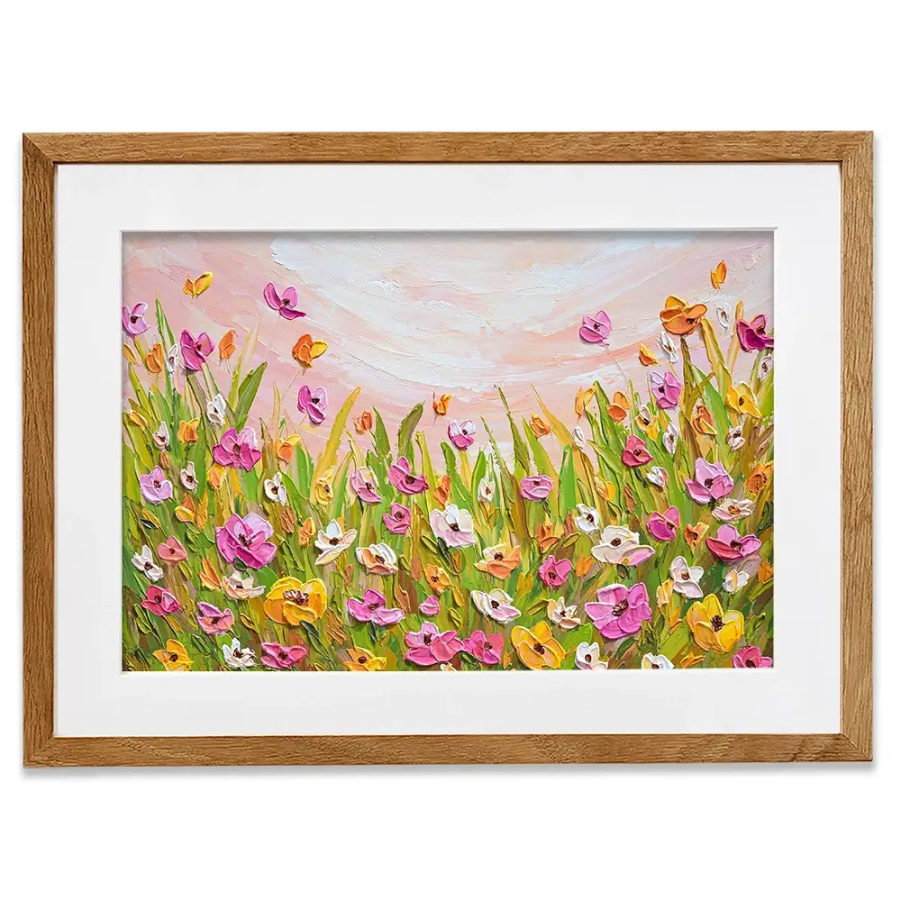 Blush Meadow Framed Art Print Blush Meadow Framed Art Print wall art product Olga Tkachyk