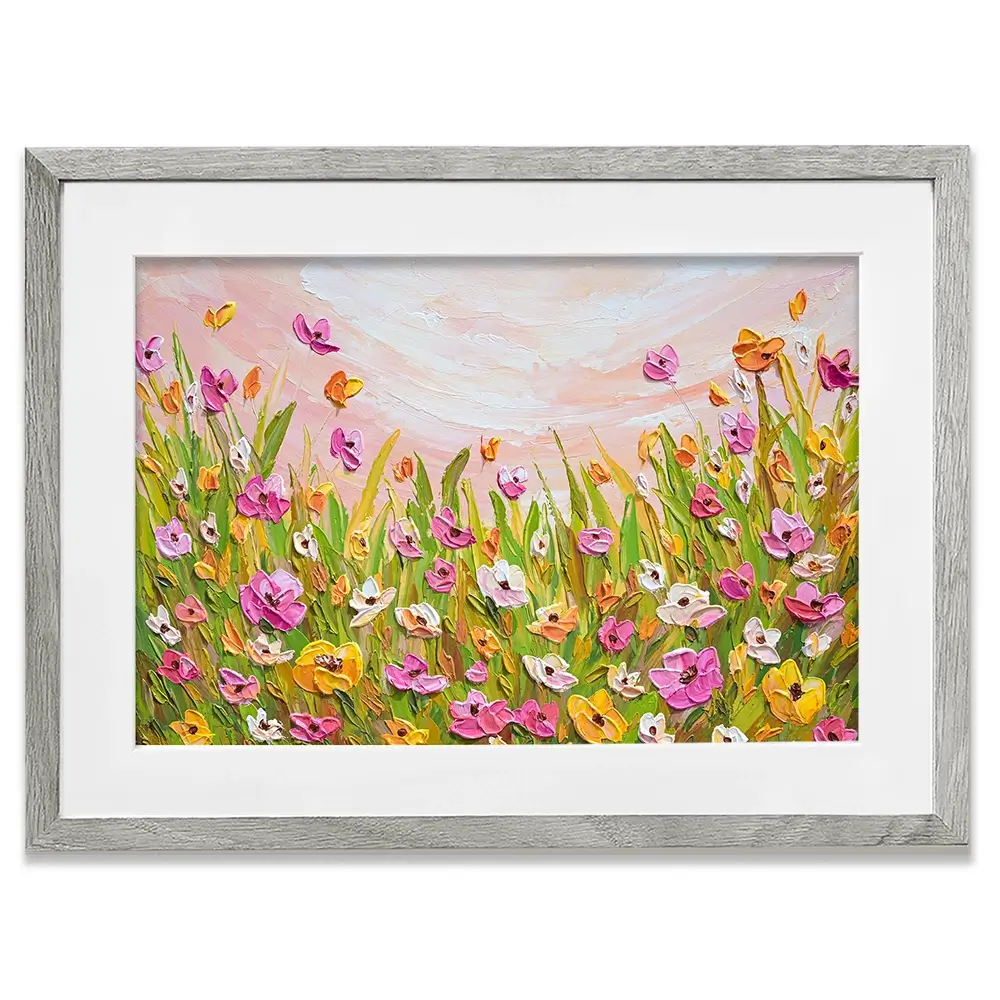 Blush Meadow Framed Art Print Blush Meadow Framed Art Print wall art product Olga Tkachyk