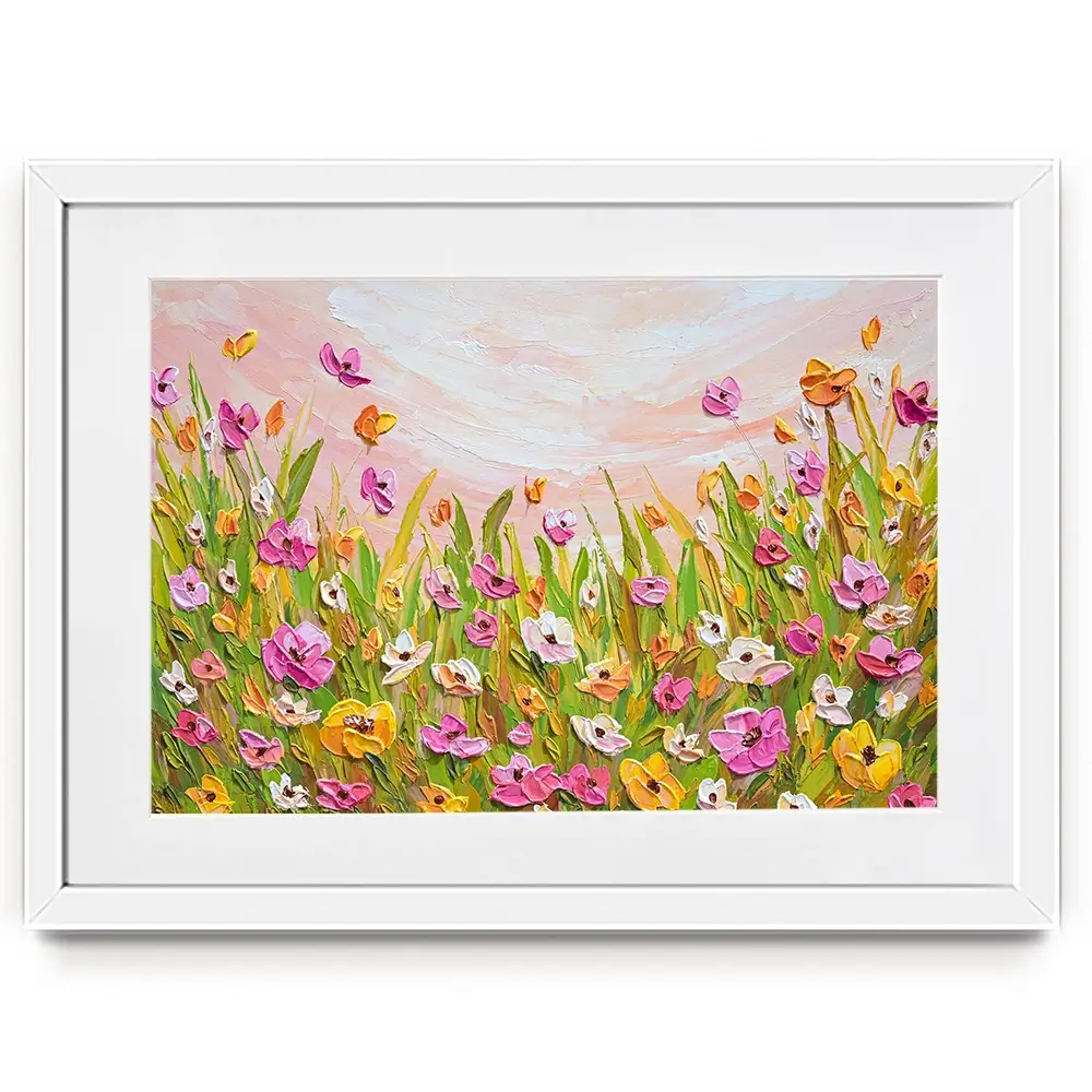 Blush Meadow Framed Art Print Blush Meadow Framed Art Print wall art product Olga Tkachyk
