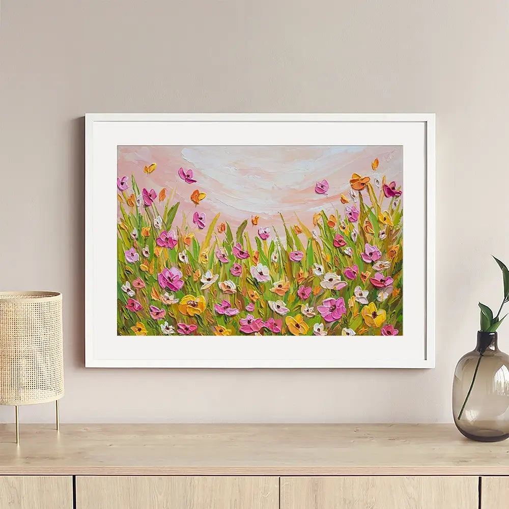 Blush Meadow Framed Art Print Blush Meadow Framed Art Print wall art product Olga Tkachyk