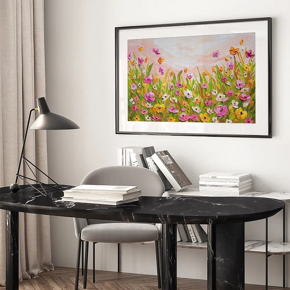 Blush Meadow Framed Art Print Blush Meadow Framed Art Print wall art product Olga Tkachyk