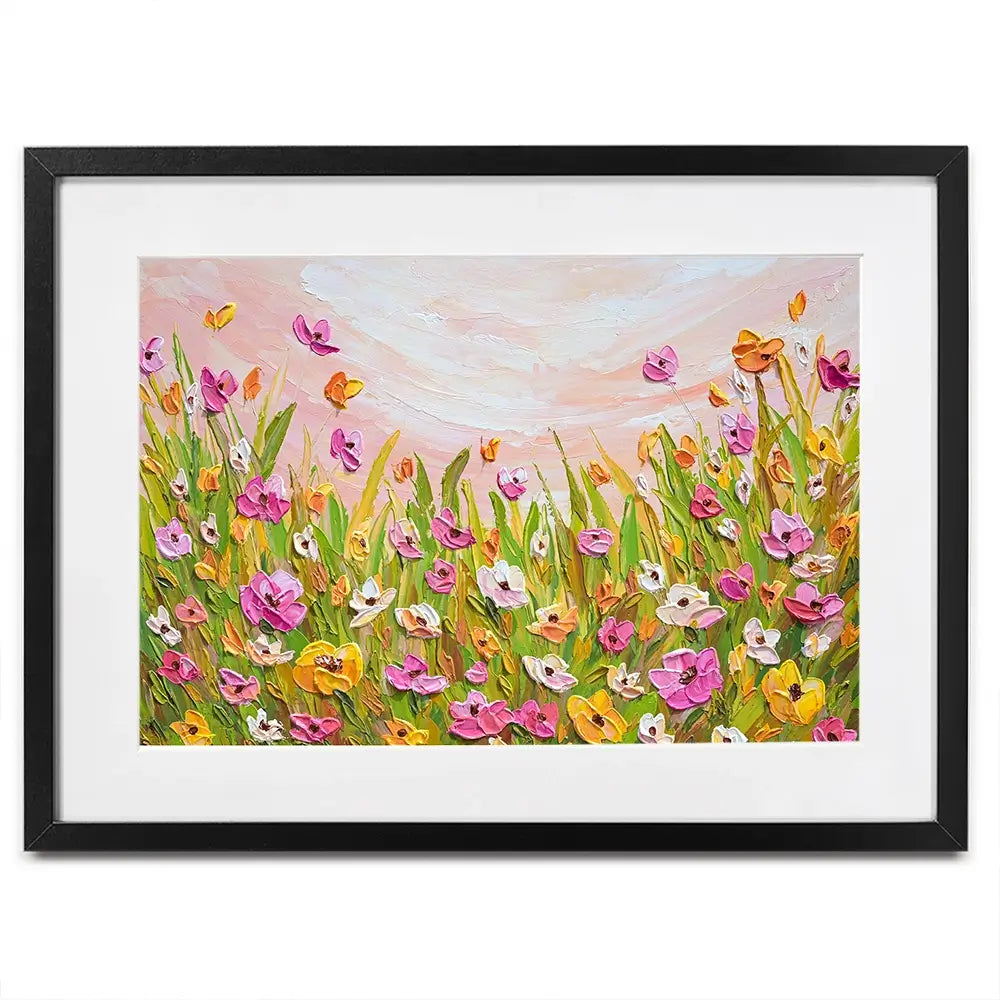 Blush Meadow Framed Art Print Blush Meadow Framed Art Print wall art product Olga Tkachyk