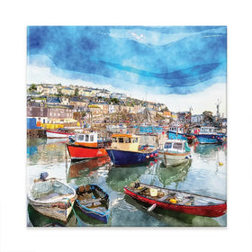 Boat Harbour Square Canvas Print Boat Harbour Square Canvas Print wall art product Helen Hotson / Shutterstock