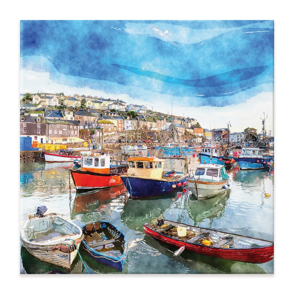 Boat Harbour Square Canvas Print wall art product Helen Hotson / Shutterstock