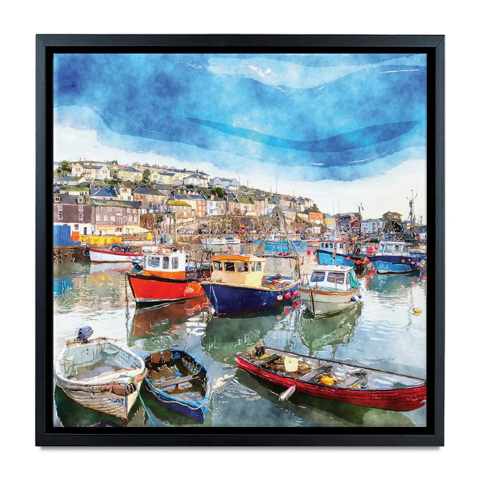 Boat Harbour Square Canvas Print wall art product Helen Hotson / Shutterstock