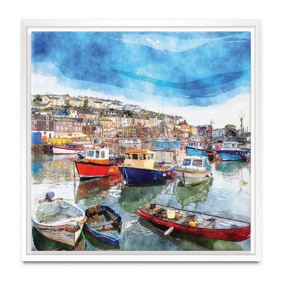 Boat Harbour Square Canvas Print wall art product Helen Hotson / Shutterstock