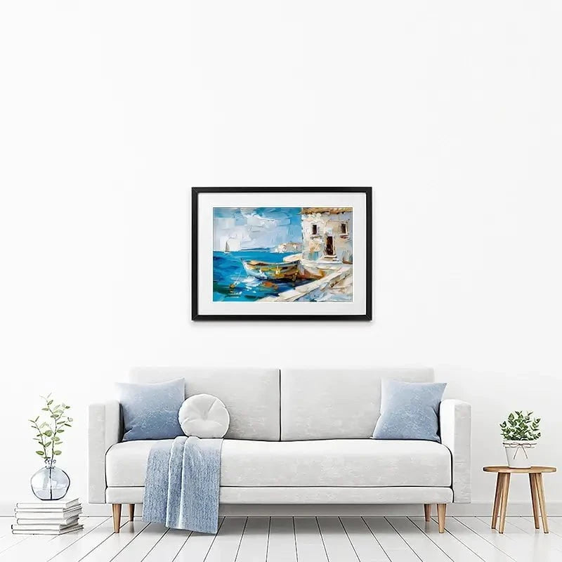Boat On The Beach Framed Art Print Boat On The Beach Framed Art Print wall art product Elena Avanesova