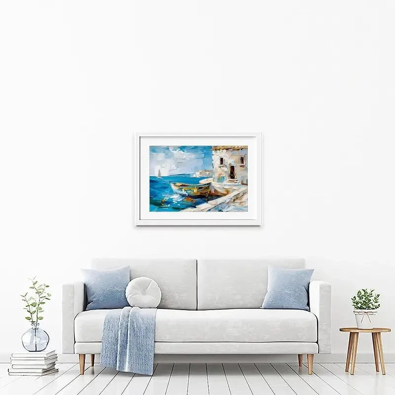 Boat On The Beach Framed Art Print Boat On The Beach Framed Art Print wall art product Elena Avanesova