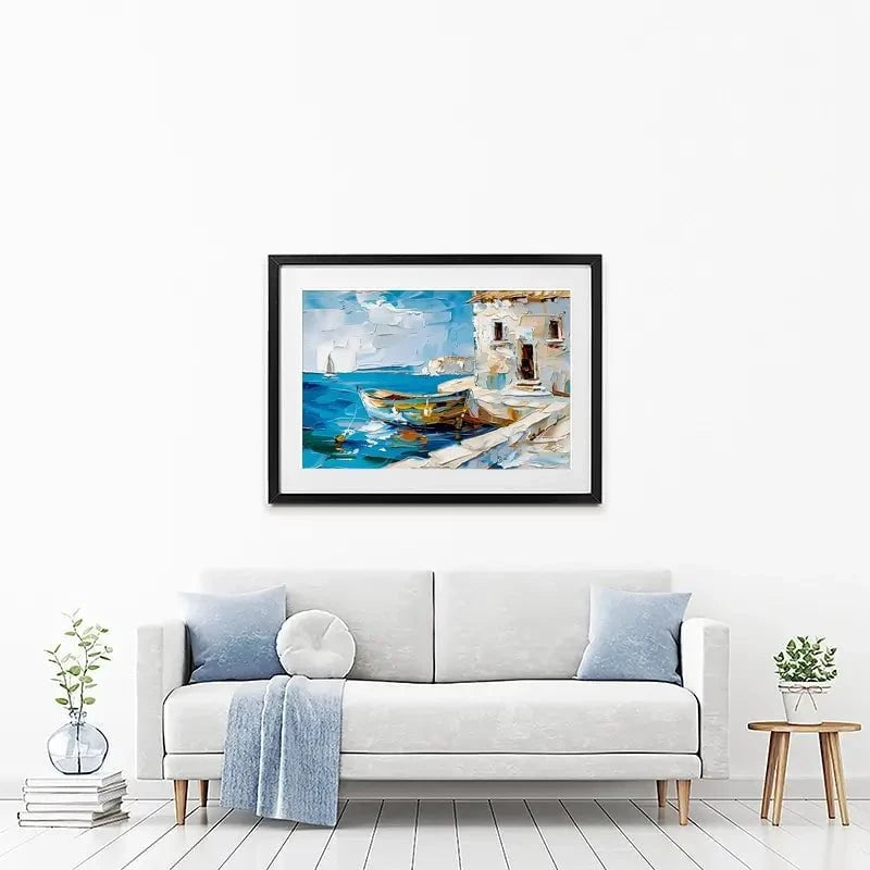 Boat On The Beach Framed Art Print Boat On The Beach Framed Art Print wall art product Elena Avanesova