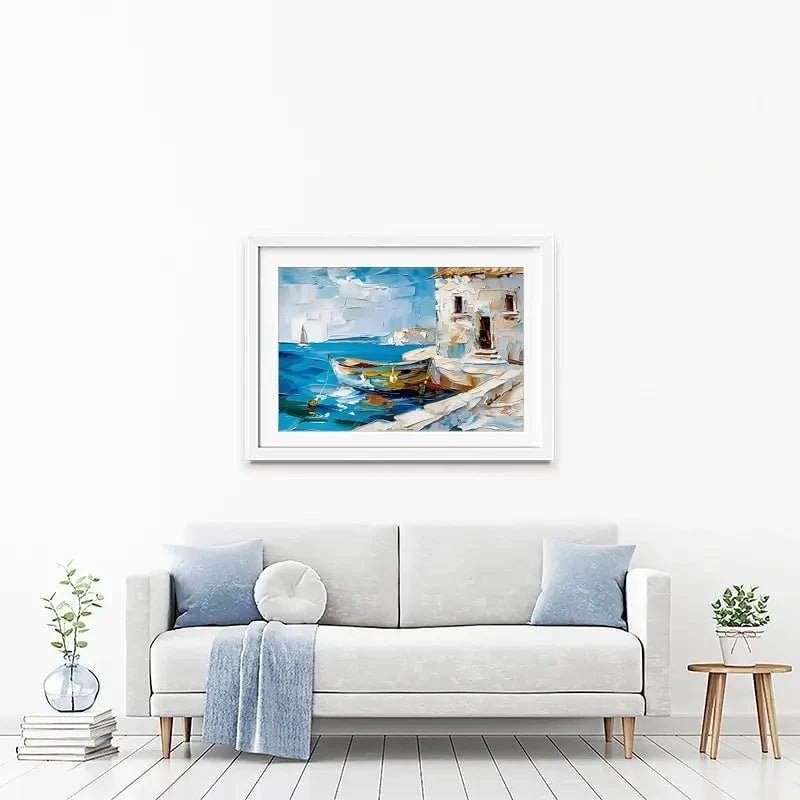Boat On The Beach Framed Art Print Boat On The Beach Framed Art Print wall art product Elena Avanesova