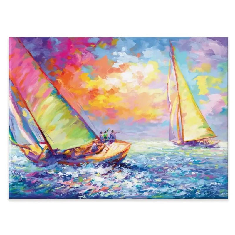 Boat Racing Canvas Print Boat Racing Canvas Print wall art product Leon Devenice