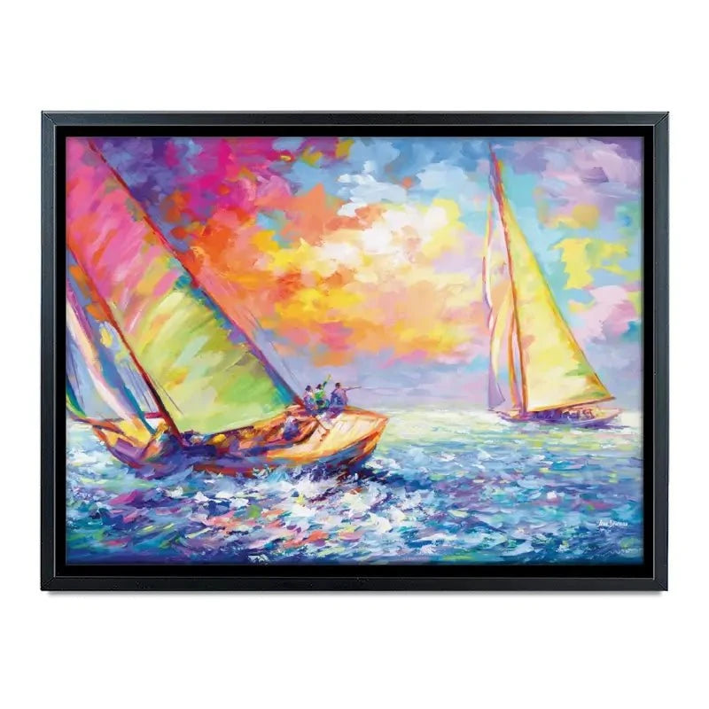 Boat Racing Canvas Print Boat Racing Canvas Print wall art product Leon Devenice