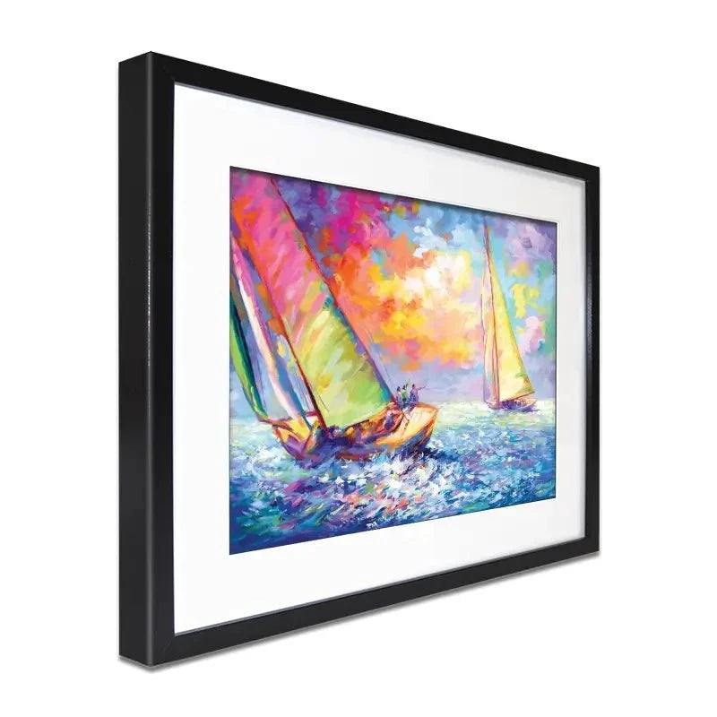 Boat Racing Framed Art Print Boat Racing Framed Art Print wall art product Leon Devenice