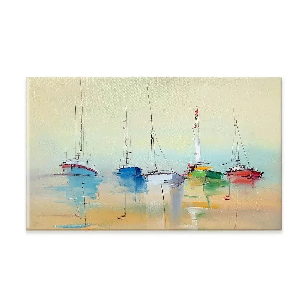 Boats From Afar Canvas Print Boats From Afar Canvas Print wall art product Oleksandr Bodnar / Shutterstock