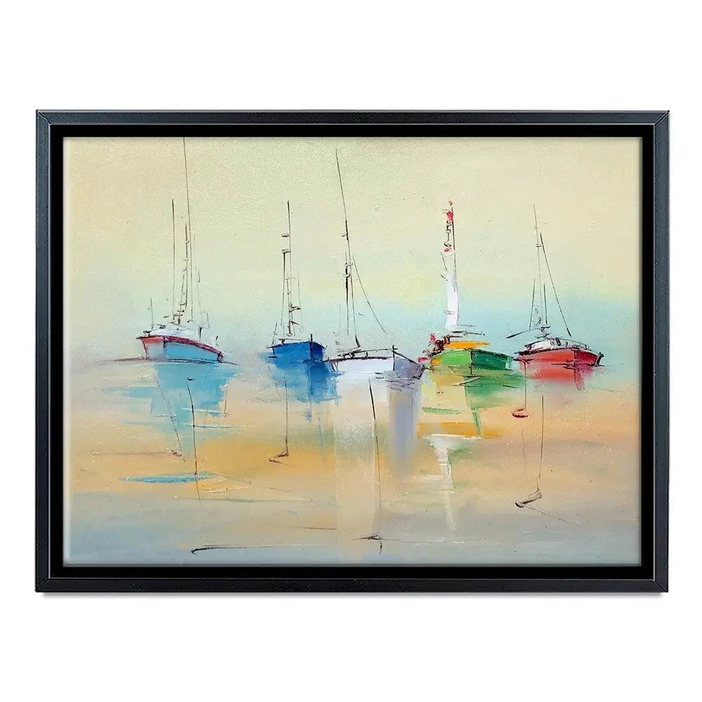 Boats From Afar Canvas Print Boats From Afar Canvas Print wall art product Oleksandr Bodnar / Shutterstock