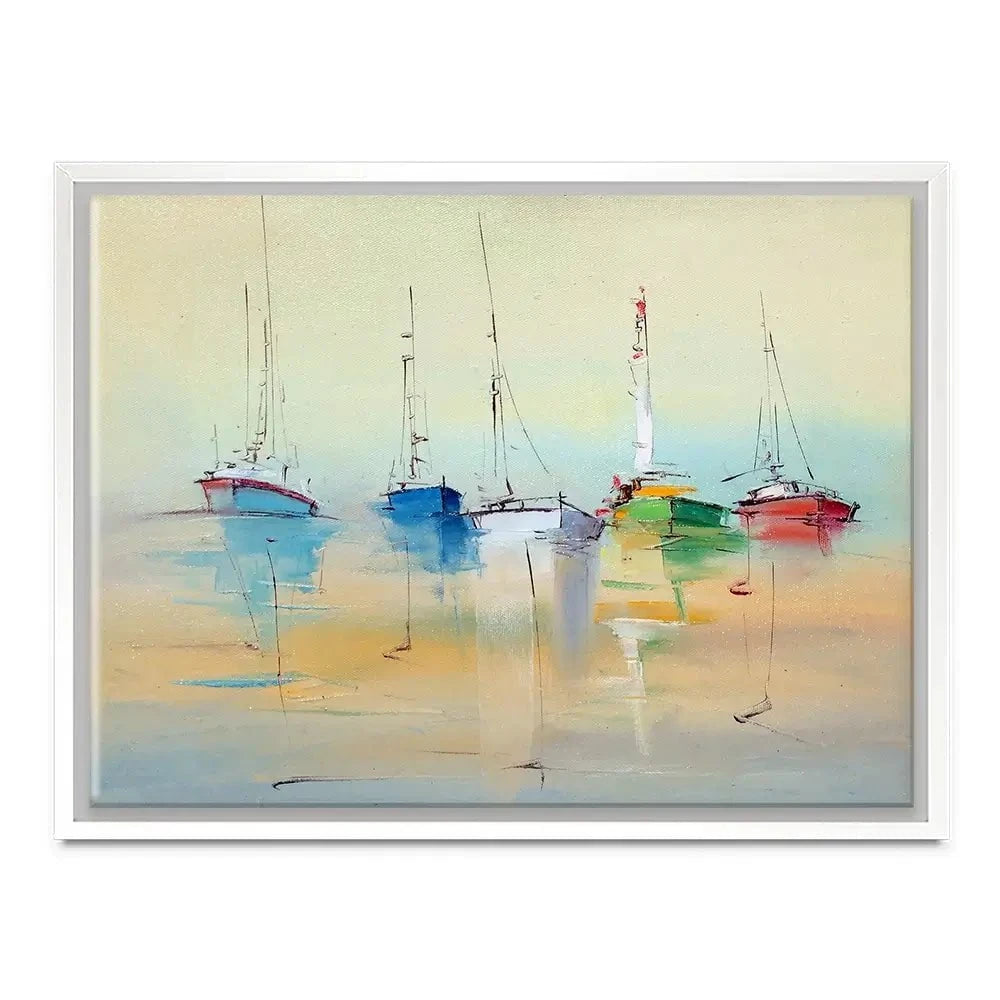 Boats From Afar Canvas Print Boats From Afar Canvas Print wall art product Oleksandr Bodnar / Shutterstock