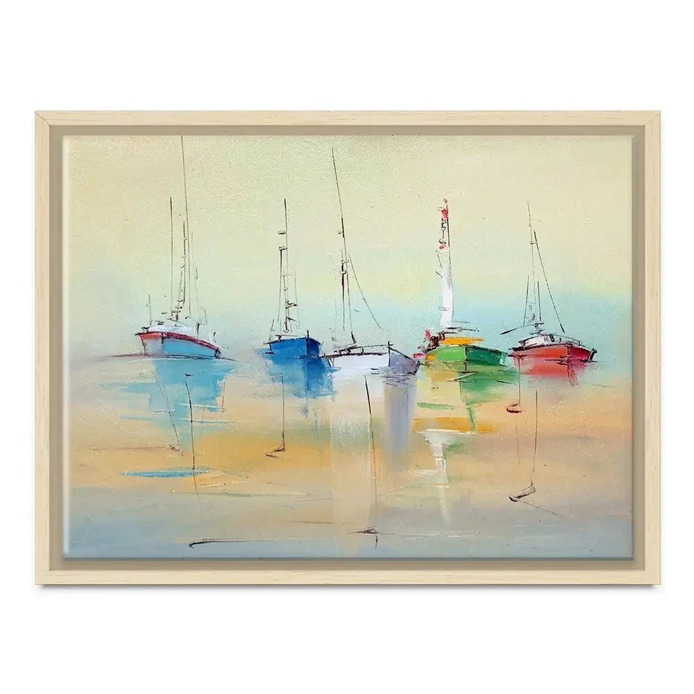 Boats From Afar Canvas Print Boats From Afar Canvas Print wall art product Oleksandr Bodnar / Shutterstock