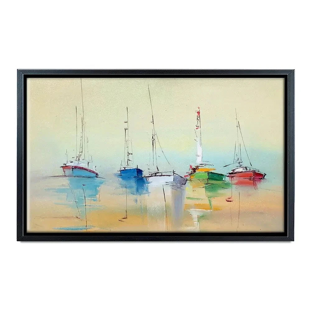 Boats From Afar Canvas Print Boats From Afar Canvas Print wall art product Oleksandr Bodnar / Shutterstock