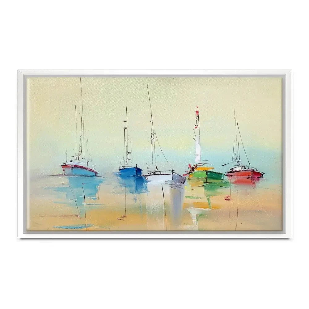 Boats From Afar Canvas Print Boats From Afar Canvas Print wall art product Oleksandr Bodnar / Shutterstock