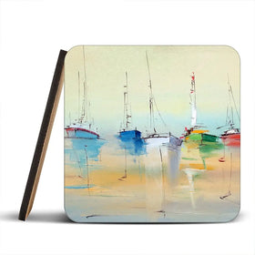 Boats From Afar Coaster Set Boats From Afar Coaster Set wall art product Oleksandr Bodnar / Shutterstock