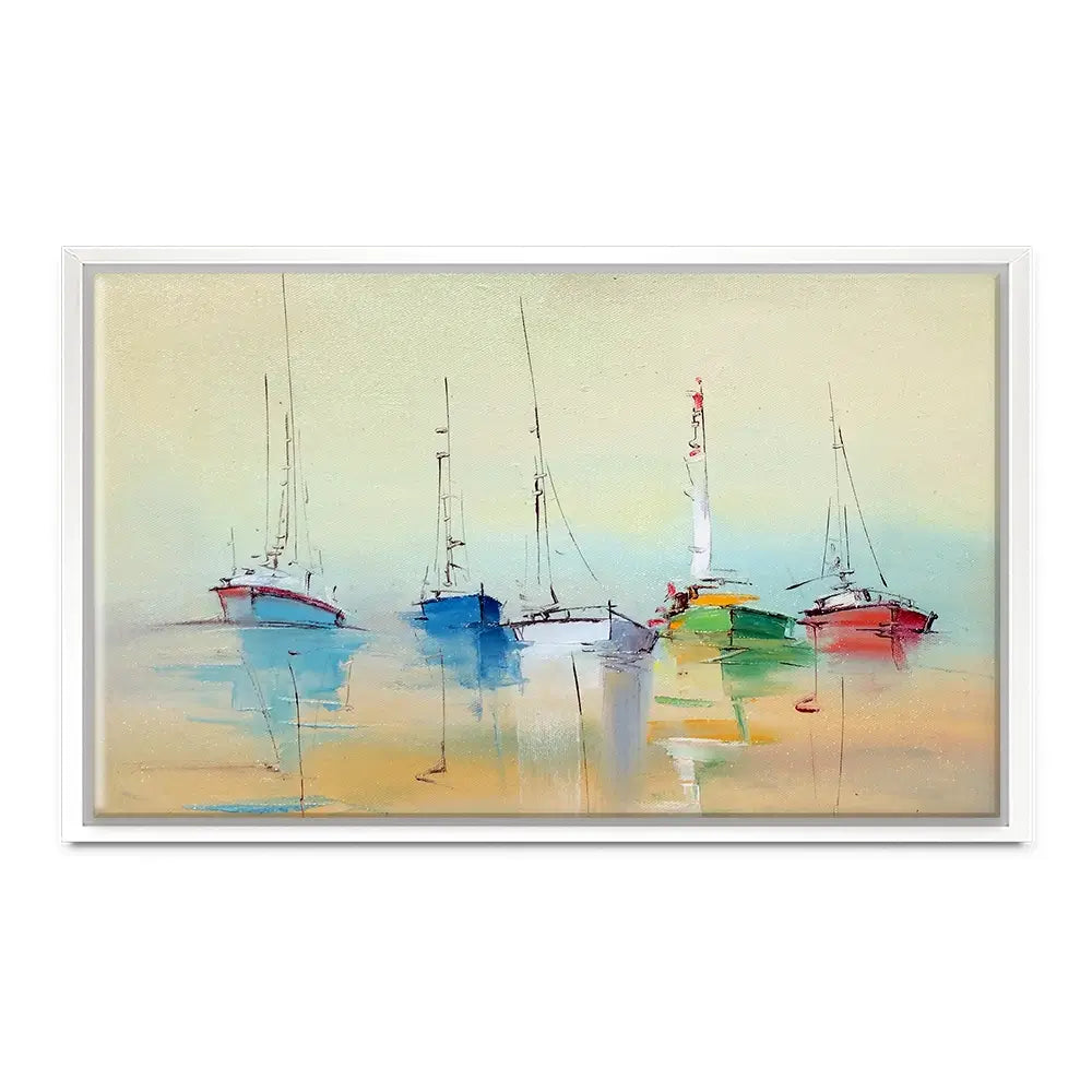 Boats From Afar Oversized Canvas Print Boats From Afar Oversized Canvas Print wall art product Oleksandr Bodnar / Shutterstock
