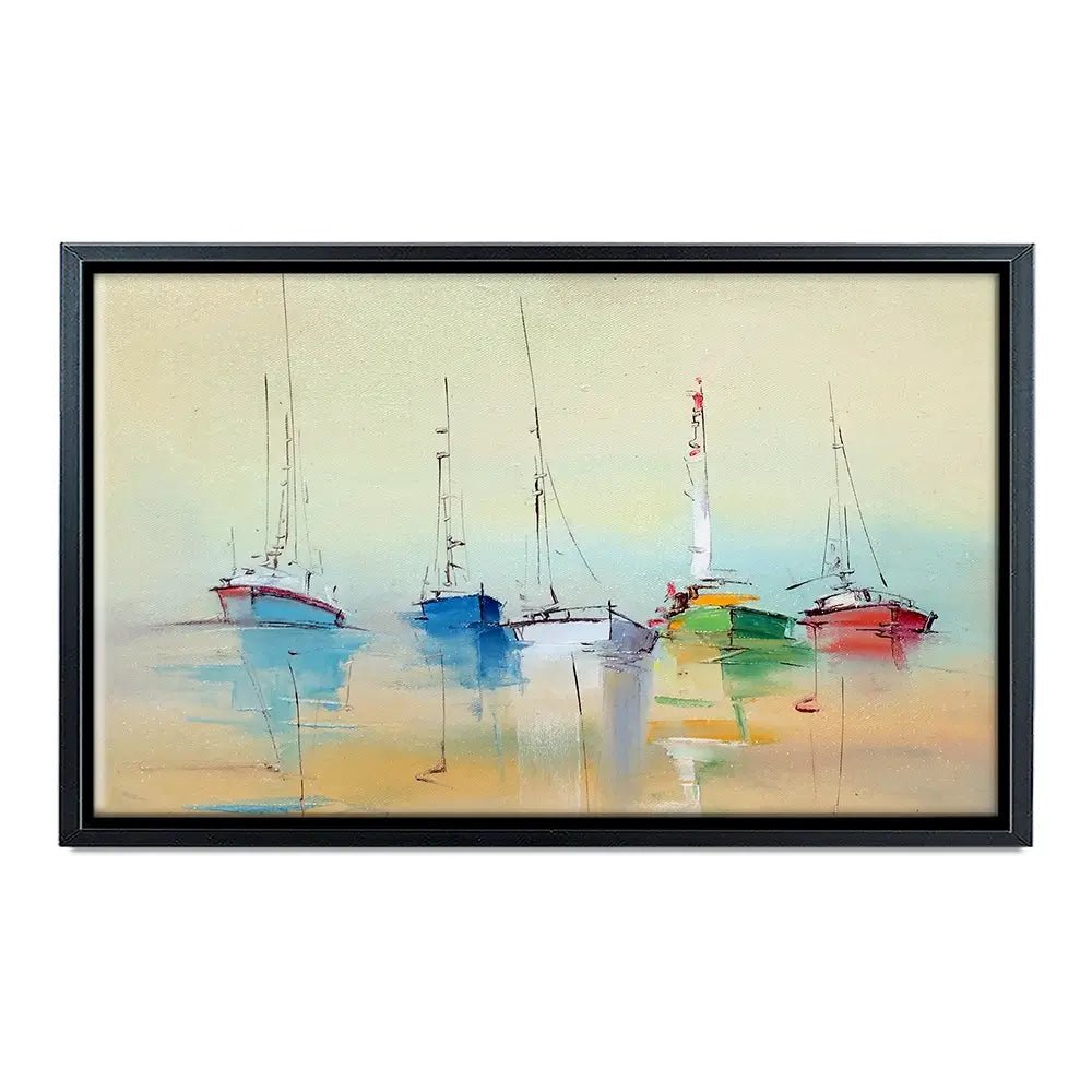 Boats From Afar Oversized Canvas Print Boats From Afar Oversized Canvas Print wall art product Oleksandr Bodnar / Shutterstock
