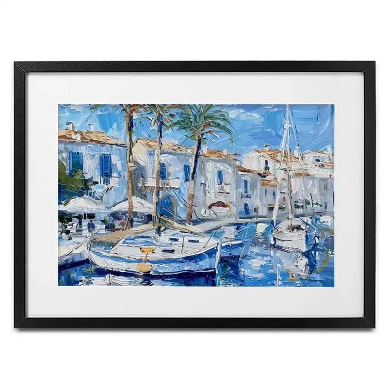 Boats In The Harbour Framed Art Print Boats In The Harbour Framed Art Print wall art product Elena Avanesova