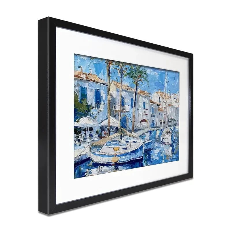 Boats In The Harbour Framed Art Print Boats In The Harbour Framed Art Print wall art product Elena Avanesova
