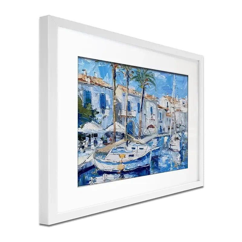 Boats In The Harbour Framed Art Print Boats In The Harbour Framed Art Print wall art product Elena Avanesova