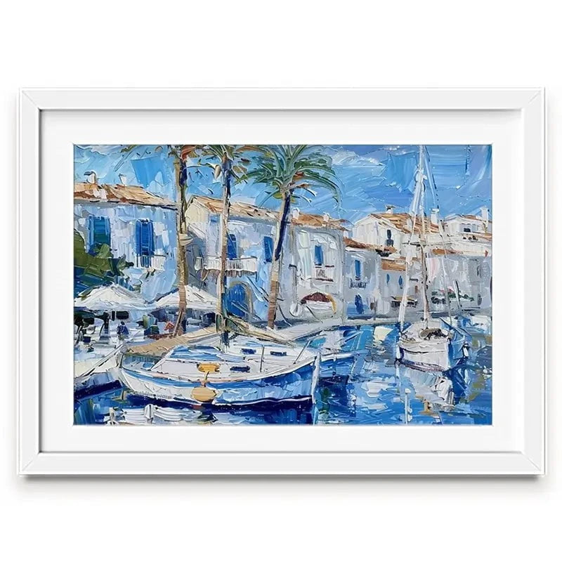 Boats In The Harbour Framed Art Print Boats In The Harbour Framed Art Print wall art product Elena Avanesova