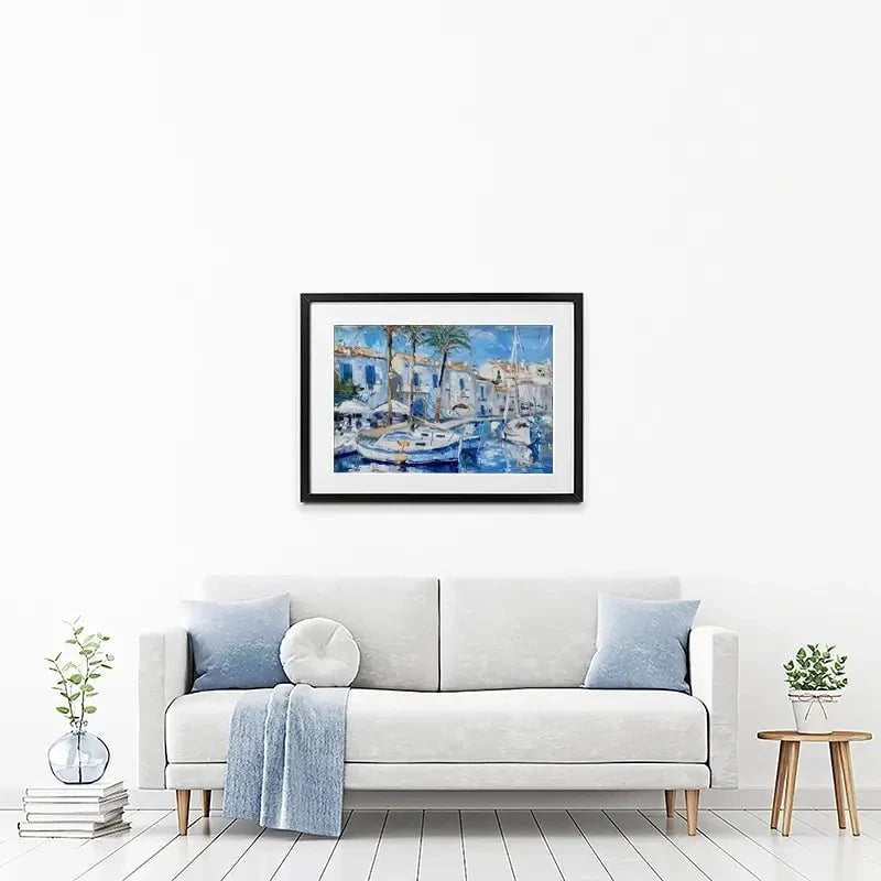 Boats In The Harbour Framed Art Print Boats In The Harbour Framed Art Print wall art product Elena Avanesova