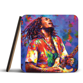 Bob Marley Coaster Set Rainbow Soul Tree Coaster Set | Rainbow Soul Tree Art Coasters wall art product Leon Devenice