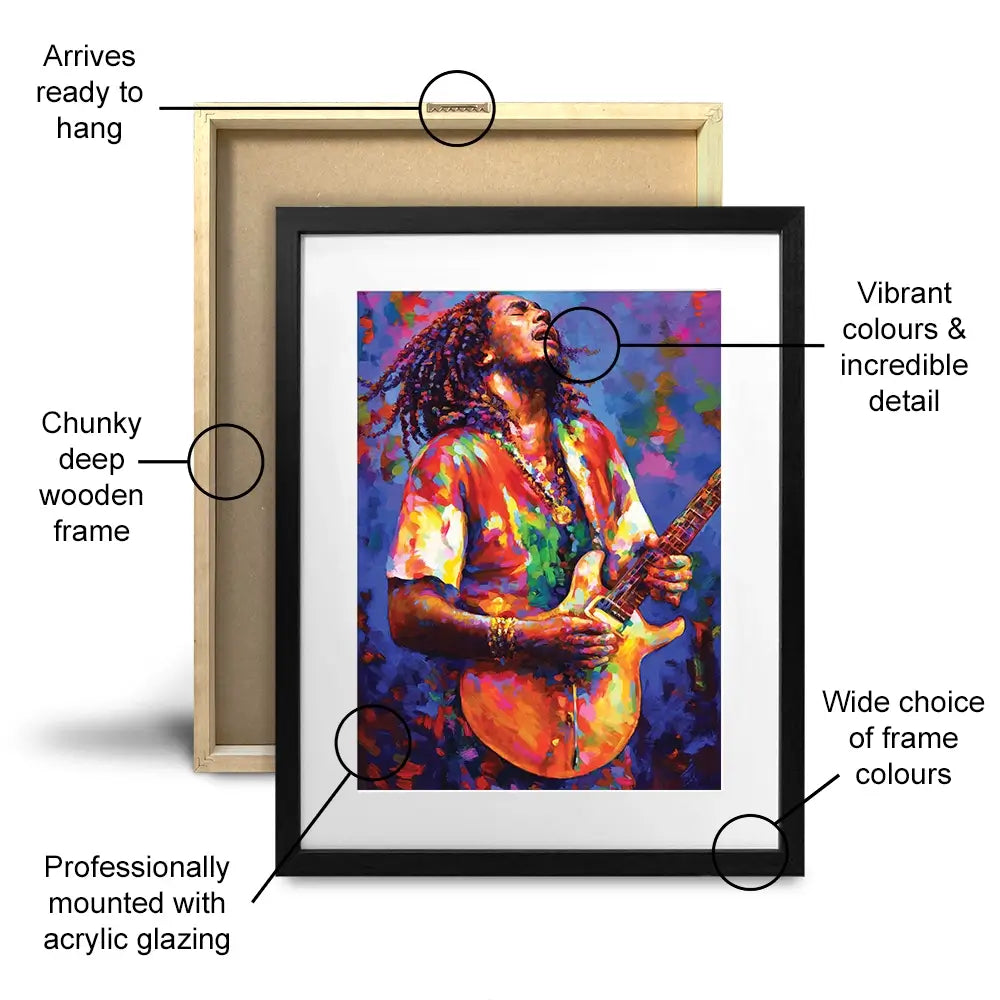 Bob Marley Framed Art Print Bob Marley Framed Art Print wall art product Leon Devenice