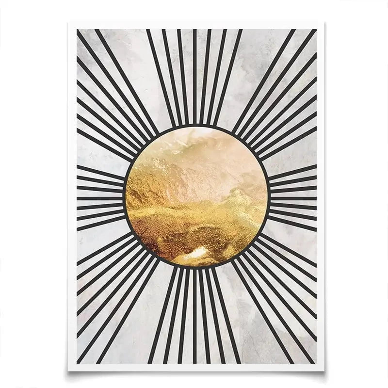 Boho Sun Black 1 Art Print Boho Sun Black 1 Art Print wall art product Sarah Manovski