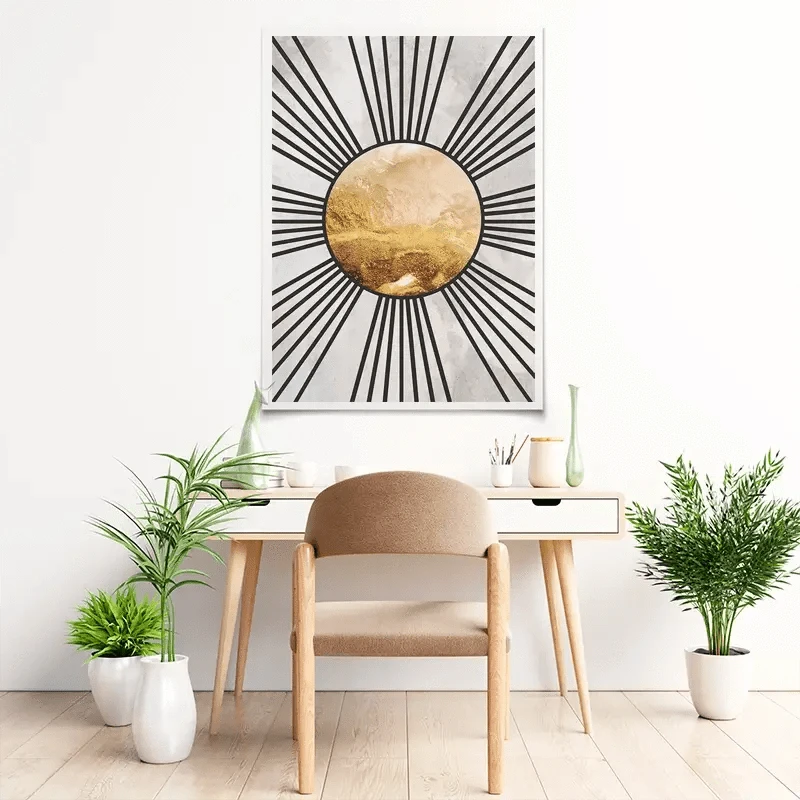 Boho Sun Black 1 Art Print Boho Sun Black 1 Art Print wall art product Sarah Manovski