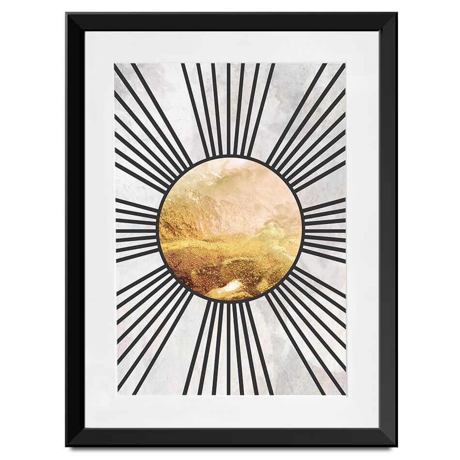 Boho Sun Black 1 Framed Art Print Boho Sun Black 1 Framed Art Print wall art product Sarah Manovski