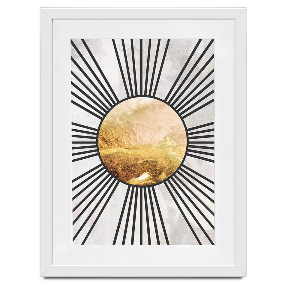 Boho Sun Black 1 Framed Art Print Boho Sun Black 1 Framed Art Print wall art product Sarah Manovski