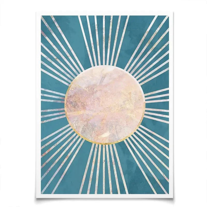 Boho Sun Blue 1 Art Print Boho Sun Blue 1 Art Print wall art product Sarah Manovski