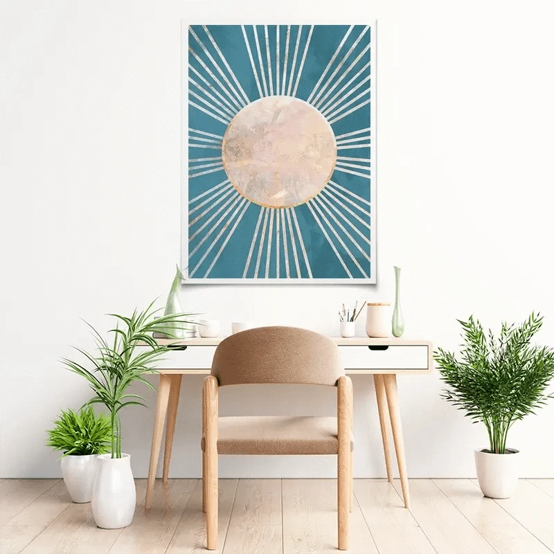 Boho Sun Blue 1 Art Print Boho Sun Blue 1 Art Print wall art product Sarah Manovski