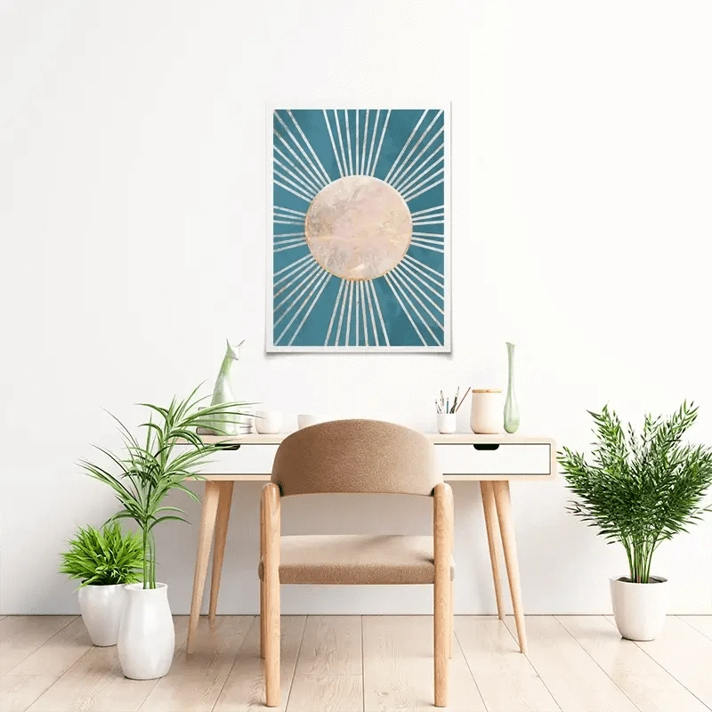 Boho Sun Blue 1 Art Print Boho Sun Blue 1 Art Print wall art product Sarah Manovski