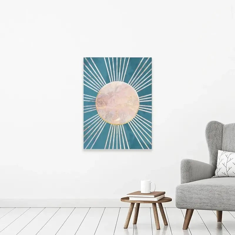Boho Sun Blue 1 Canvas Print Boho Sun Blue 1 Canvas Print wall art product Sarah Manovski