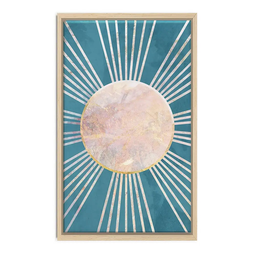 Boho Sun Blue 1 Canvas Print Boho Sun Blue 1 Canvas Print wall art product Sarah Manovski