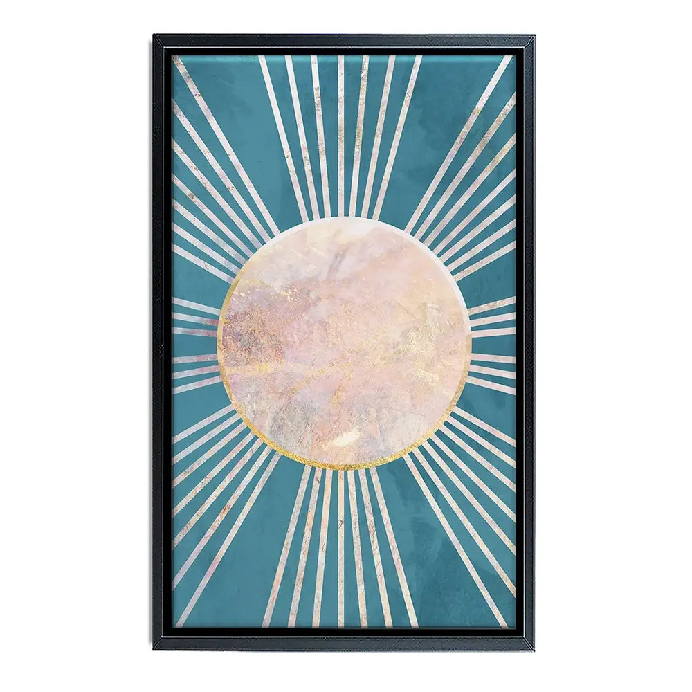 Boho Sun Blue 1 Canvas Print Boho Sun Blue 1 Canvas Print wall art product Sarah Manovski