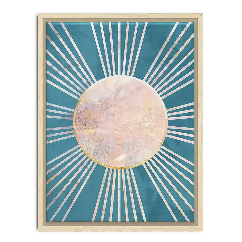 Boho Sun Blue 1 Canvas Print Boho Sun Blue 1 Canvas Print wall art product Sarah Manovski