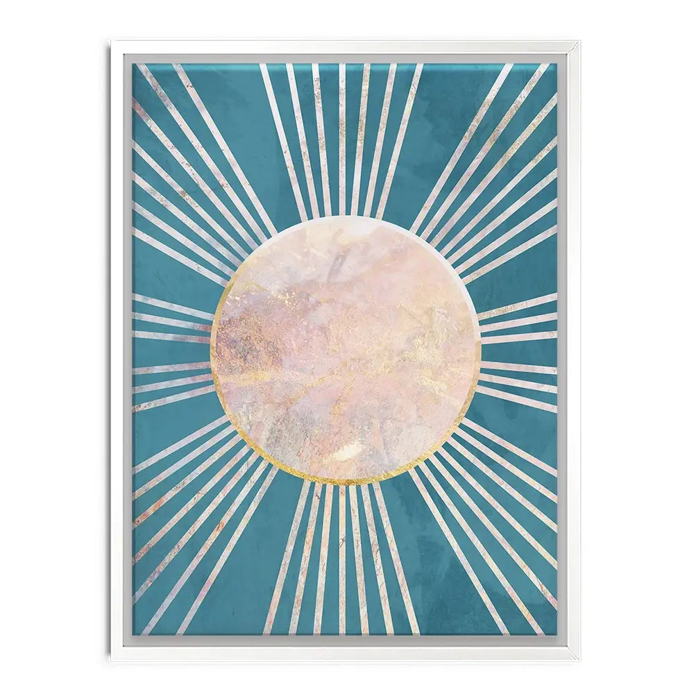 Boho Sun Blue 1 Canvas Print Boho Sun Blue 1 Canvas Print wall art product Sarah Manovski