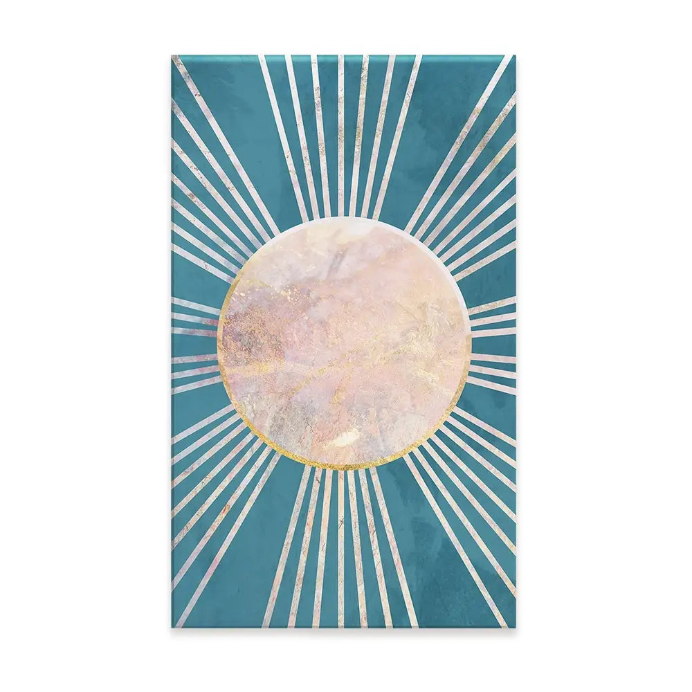 Boho Sun Blue 1 Canvas Print Boho Sun Blue 1 Canvas Print wall art product Sarah Manovski