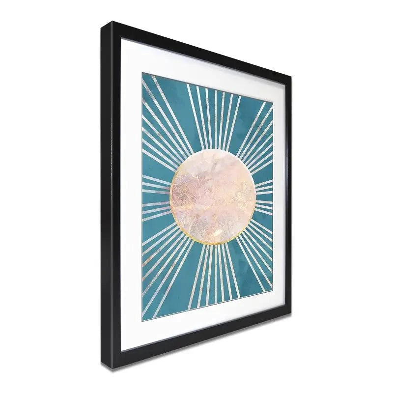 Boho Sun Blue 1 Framed Art Print Boho Sun Blue 1 Framed Art Print wall art product Sarah Manovski