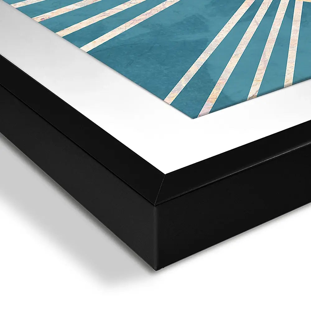 Boho Sun Blue 1 Framed Art Print Boho Sun Blue 1 Framed Art Print wall art product Sarah Manovski